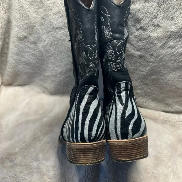 ROPER Girl's Riley Zebra Size 3 Western Boots - Picture 5 of 6